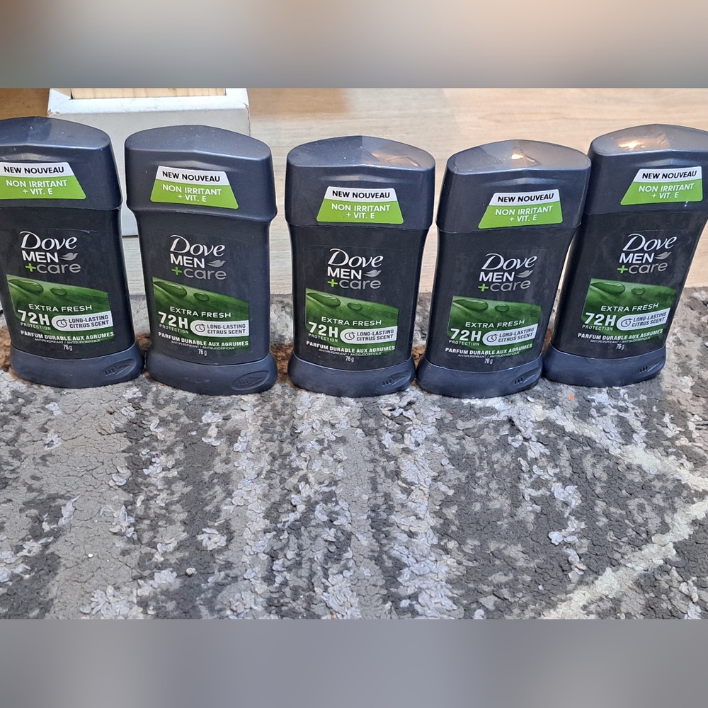 5 Brand New Dove Men+Care Extra Fresh Antipersiprant Set